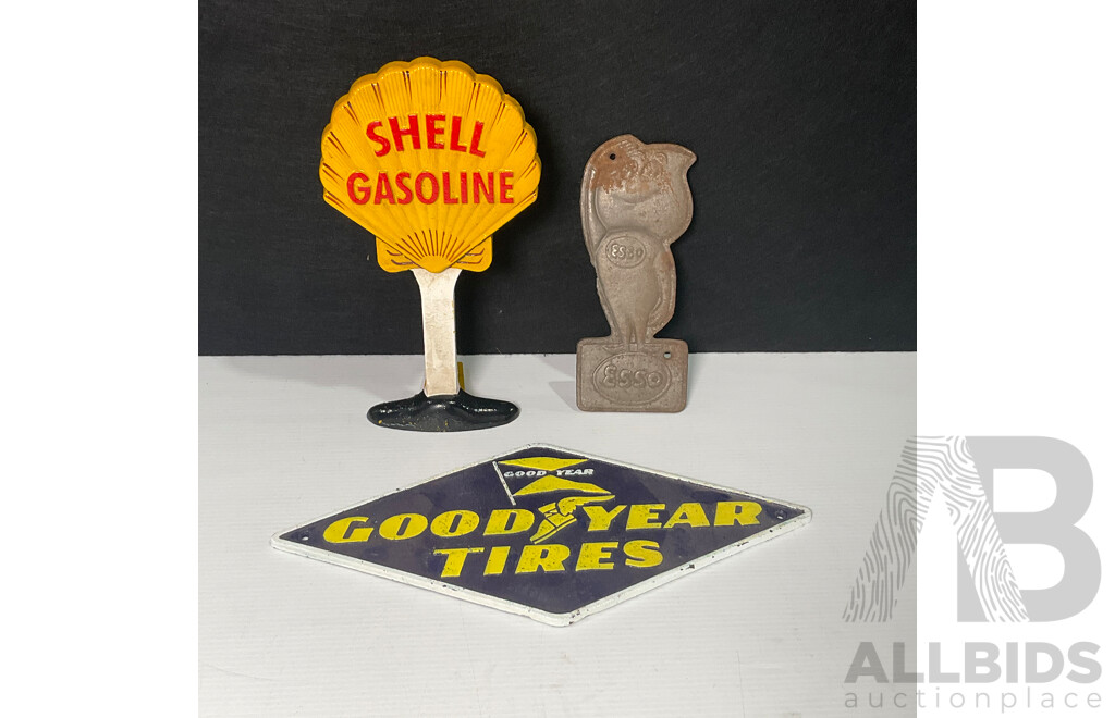 Collection Of Reproduction Cast Iron Automotive Signs