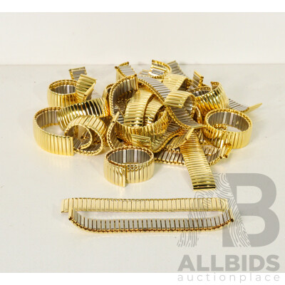 Bulk Lot of 30 Gold-Coloured Stainless Steel Watch Bands