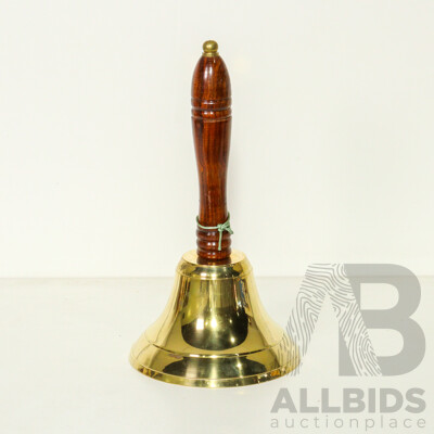 Classic Brass Hand Bell with Wooden Handle