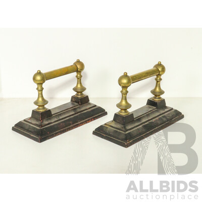 Pair of Victorian Brass Fire Rest
