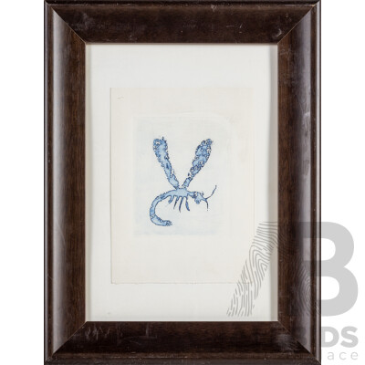 Pro Hart, (20th Century, Australian, 1928-2006), Dragonfly (2003), Spit Bite Etching, 38 x 29 cm (frame)