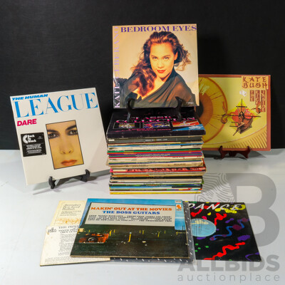Collection of Vinyl Including The Human League - Dare, Kate Bush - The Kick Inside, Kate Ceberano - Bedroom Eyes and More