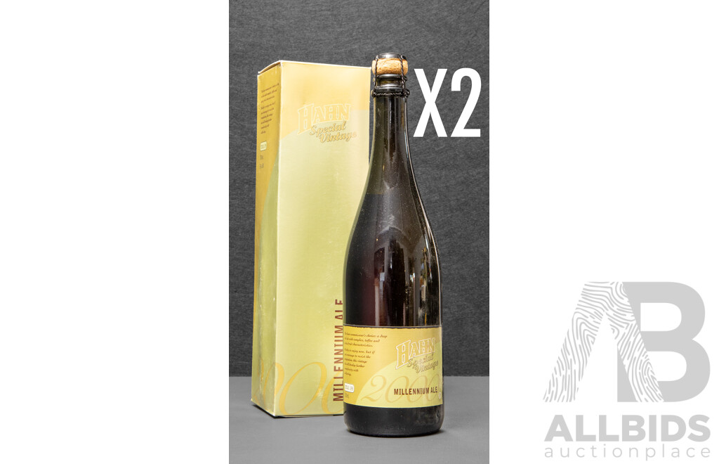 Pair of Hahn Special Vintage Millennium Ale in Presentation Box