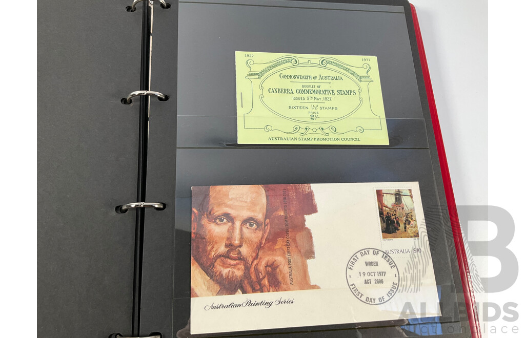 Collection of Papua New Guinea 1960's/70's Mint Stamp Sets, Album of Australian First Day Covers Spanning 1976 to 1979 and Collection of Vintage European Coins