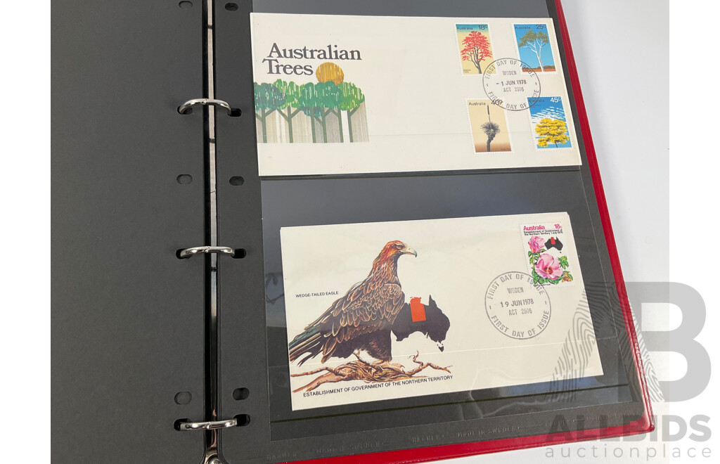 Collection of Papua New Guinea 1960's/70's Mint Stamp Sets, Album of Australian First Day Covers Spanning 1976 to 1979 and Collection of Vintage European Coins