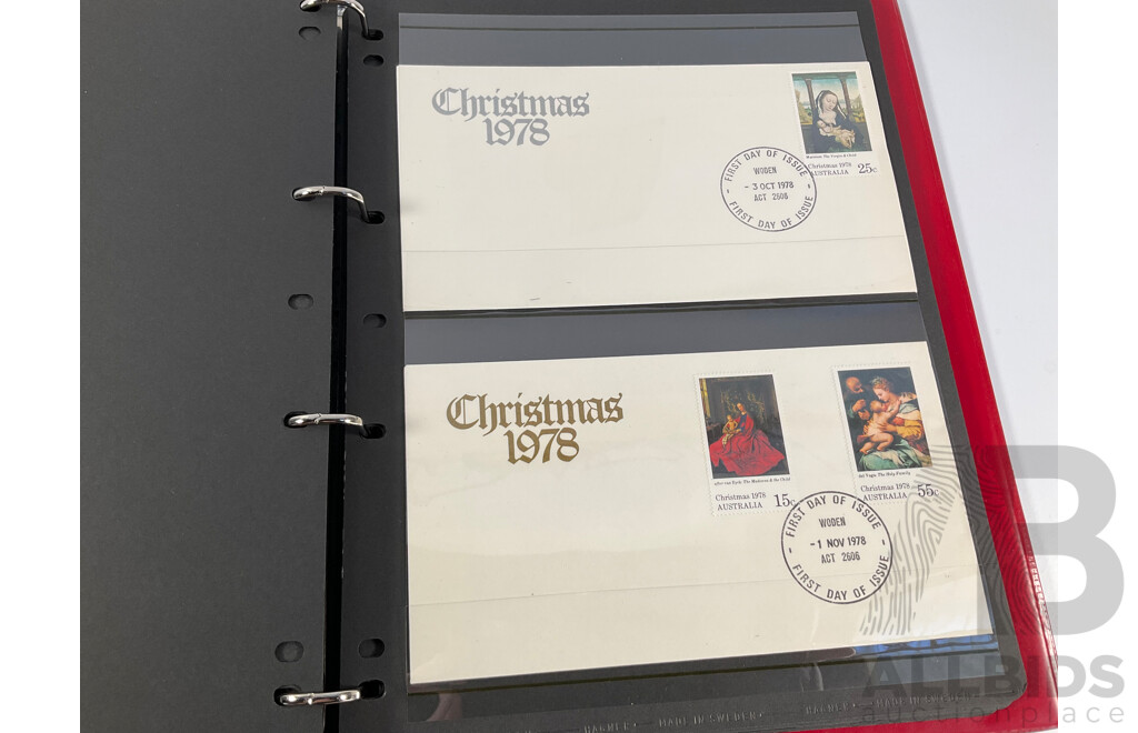 Collection of Papua New Guinea 1960's/70's Mint Stamp Sets, Album of Australian First Day Covers Spanning 1976 to 1979 and Collection of Vintage European Coins