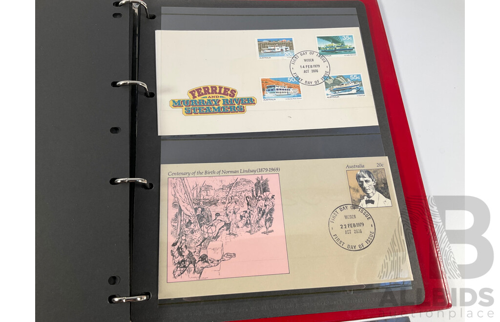 Collection of Papua New Guinea 1960's/70's Mint Stamp Sets, Album of Australian First Day Covers Spanning 1976 to 1979 and Collection of Vintage European Coins