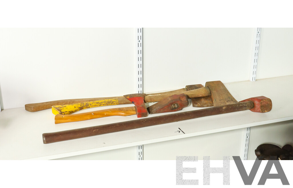 Collection of Axes, Hatchet and Axe Head