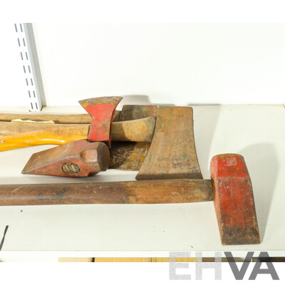 Collection of Axes, Hatchet and Axe Head