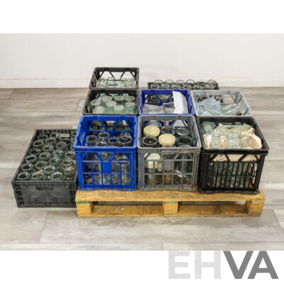 Nine Crates of Fowlers Glass Jars