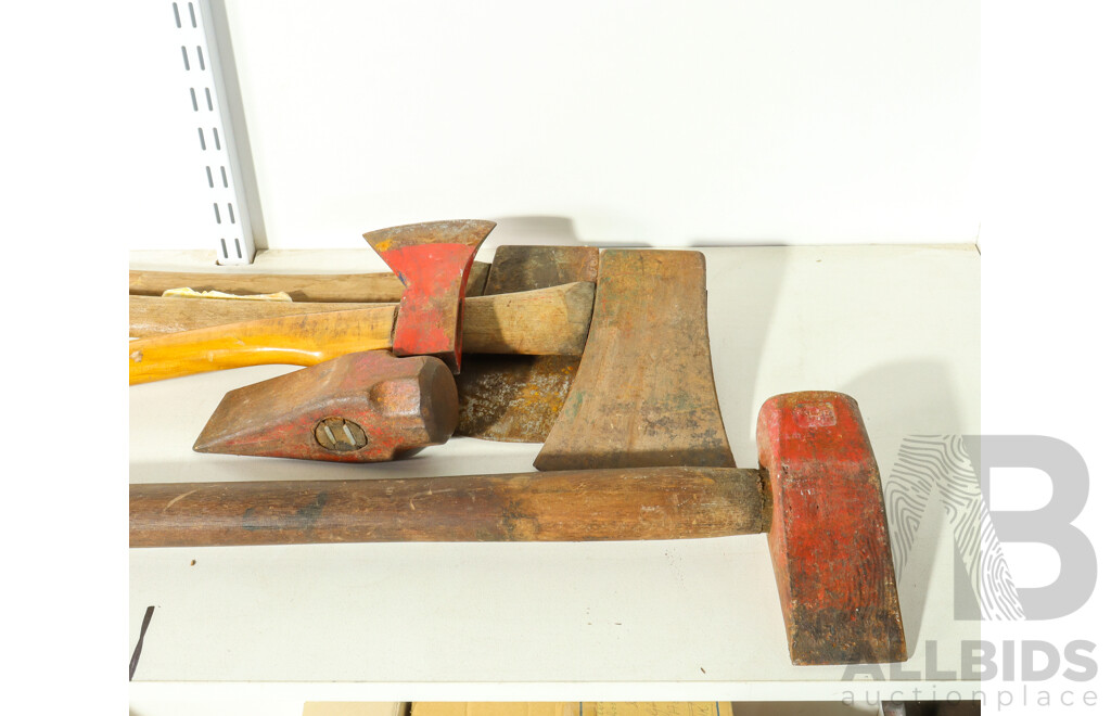 Collection of Axes, Hatchet and Axe Head