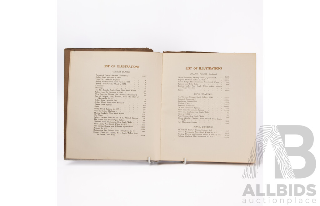 Lionel Lindsay, (19/20th Centuries, Australian, 1874-1961), Conrad Martens - The Man and His Art (Angus & Robertson Ltd, Sydney, 1920), Antique First Edition Hard Cover Book, 26 x 23 cm
