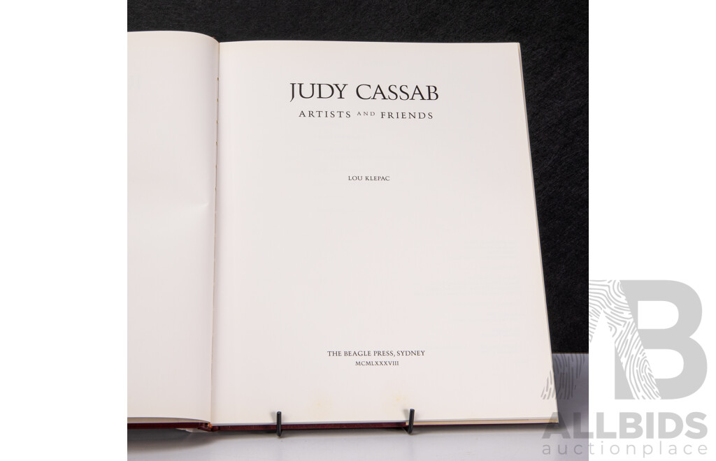 Lou Klepac (20th Century, Croatian-Born Australian, 1936-), Judy Cassab - Artists and Friends, (Beagle Press, 1988), Out of Print Hard Cover