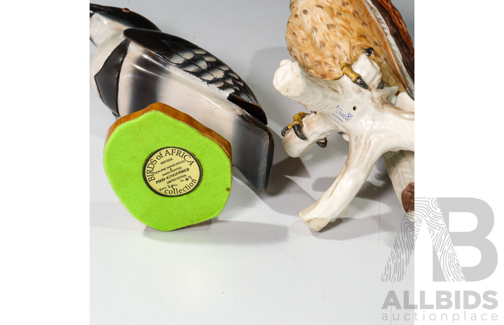 Collection of Birds Including Kestrel, Pied Kingfisher,  Atlantic Puffins, Emu and Robin