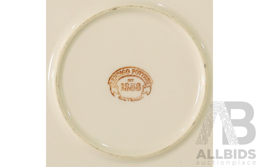 Collection of Dining Ware Including Porcelain Royal Copenhagen Denmark and Bendigo Pottery Plates, Ceramic Bowl, Cutlery and Indigenous Salad Servers