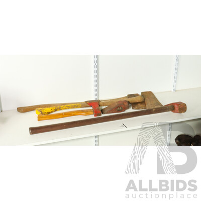Collection of Axes, Hatchet and Axe Head