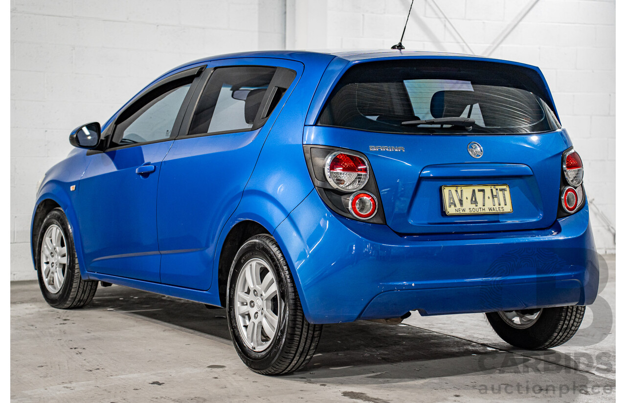 9/2012 Holden Barina TM 5d Hatchback Bocaray Blue Metallic 1.6L