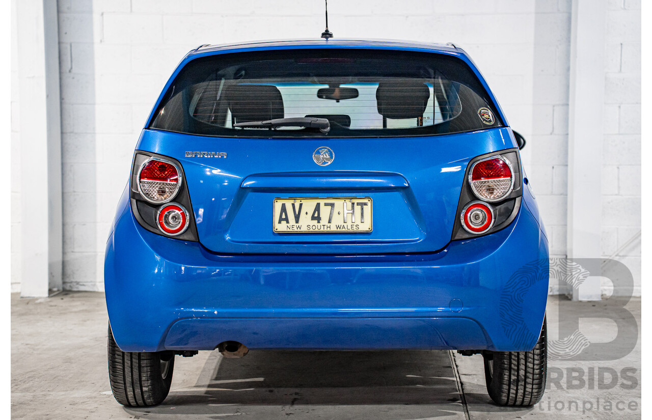 9/2012 Holden Barina TM 5d Hatchback Bocaray Blue Metallic 1.6L