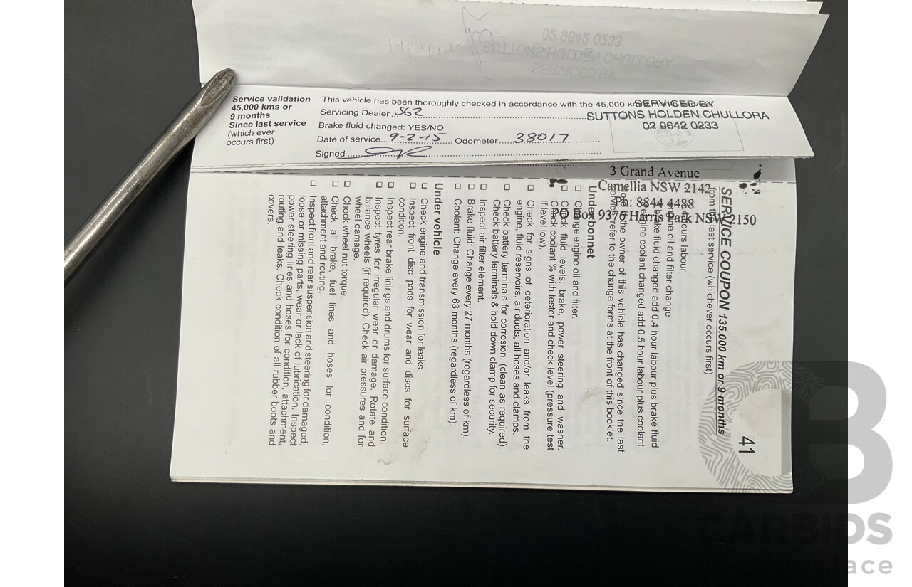 9/2012 Holden Barina TM 5d Hatchback Bocaray Blue Metallic 1.6L