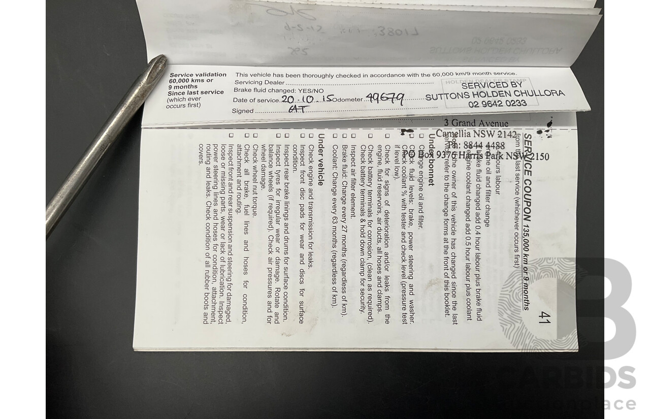 9/2012 Holden Barina TM 5d Hatchback Bocaray Blue Metallic 1.6L