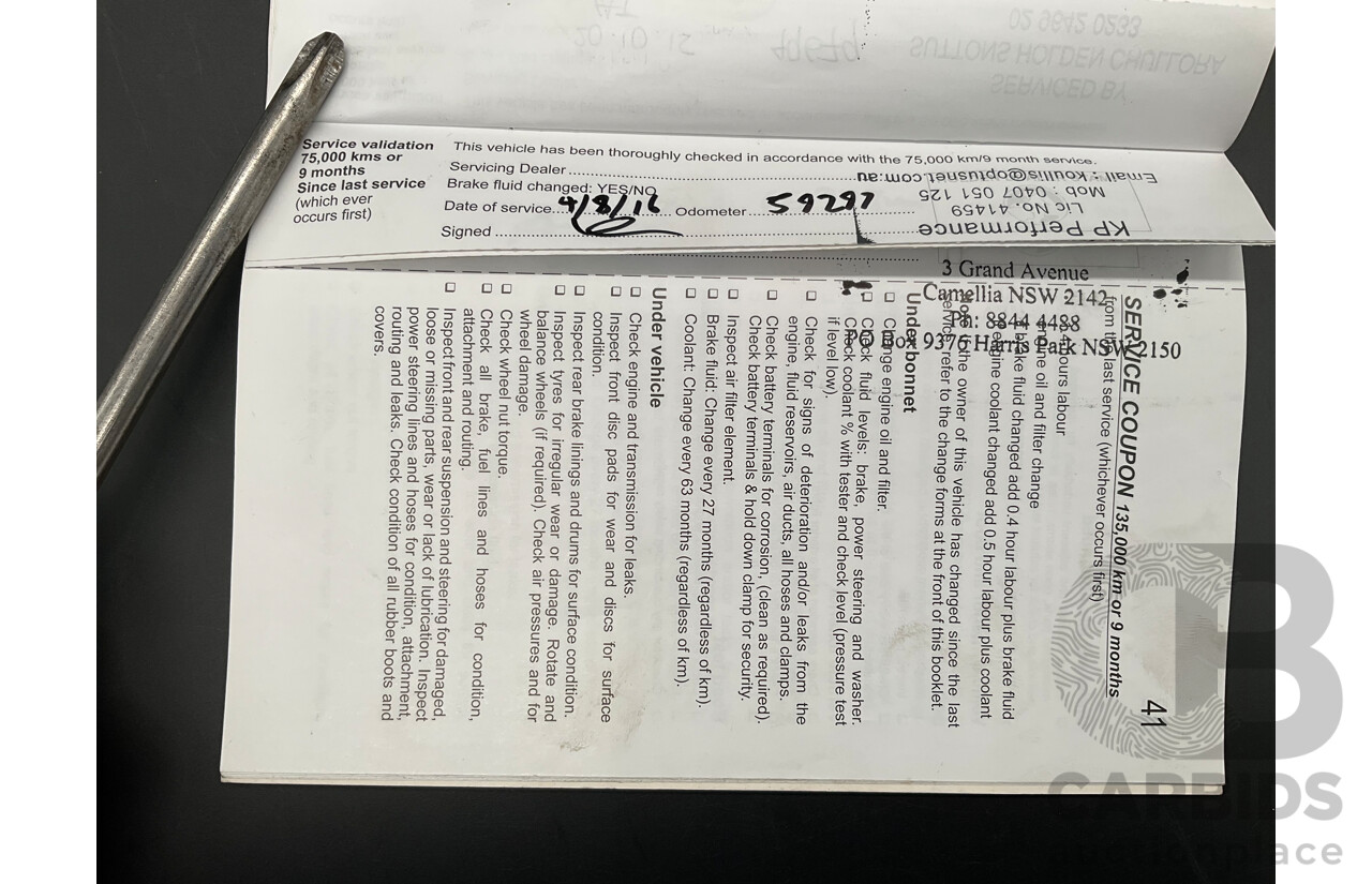 9/2012 Holden Barina TM 5d Hatchback Bocaray Blue Metallic 1.6L