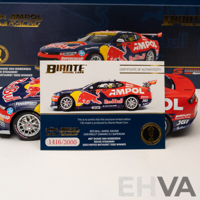 Biante 2023 Chevrolet Camaro ZL1 V8 Supercar Bathurst Winner #97 Shane Van Gisbergen/Ritchie Stanaway RedBull / Ampol Racing 1:18 Scale