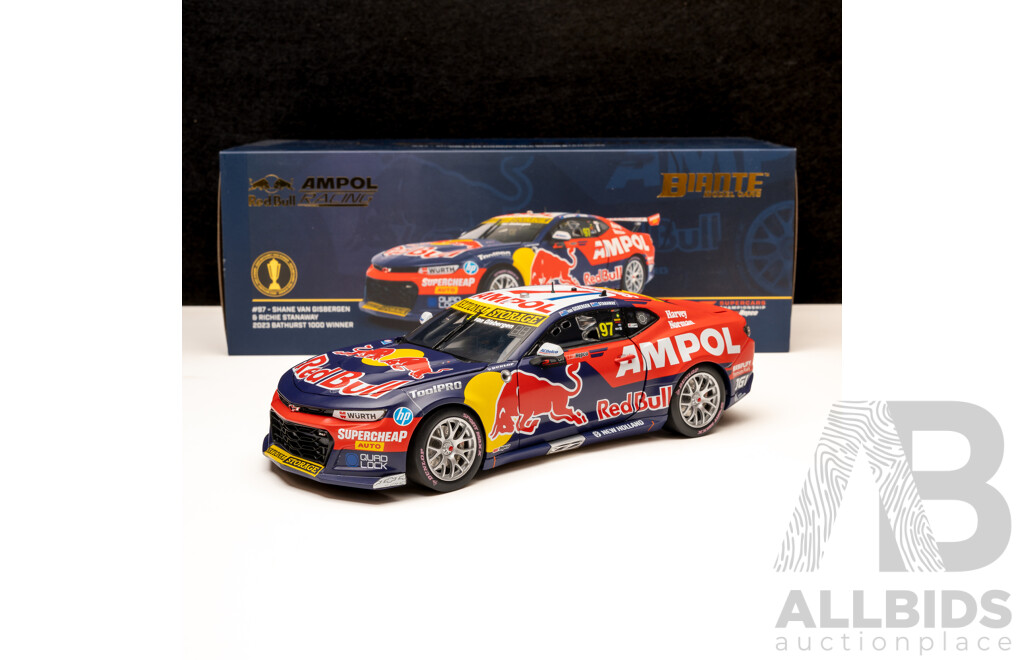 Biante 2023 Chevrolet Camaro ZL1 V8 Supercar Bathurst Winner #97 Shane Van Gisbergen/Ritchie Stanaway RedBull / Ampol Racing 1:18 Scale
