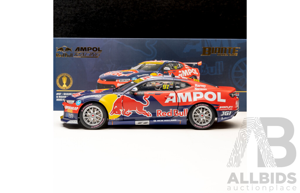 Biante 2023 Chevrolet Camaro ZL1 V8 Supercar Bathurst Winner #97 Shane Van Gisbergen/Ritchie Stanaway RedBull / Ampol Racing 1:18 Scale