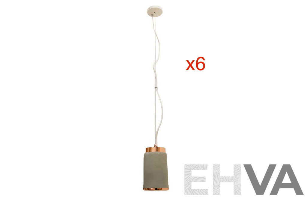 Morden Concrete Ceiling Pendant Lamp - Lot of 6