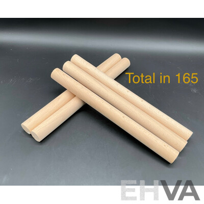 Multi-Purpose Wooden Dowel Rods 250X 21.2mm - Lot of 165