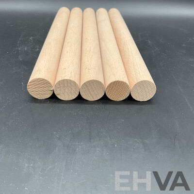 Multi-Purpose Wooden Dowel Rods 250X 21.2mm - Lot of 165