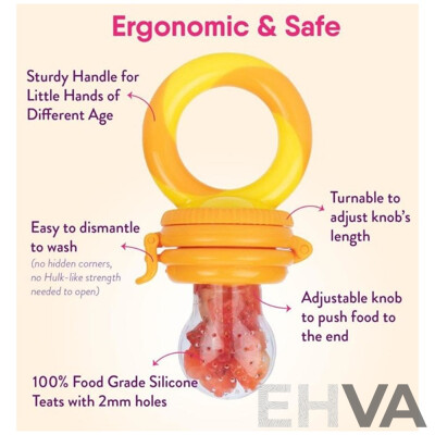 NatureBond Baby Food Feeder/Fruit Feeder Pacifier (Peach Pink) - Lot of 72 - Estimated Total ORP $1,584.00