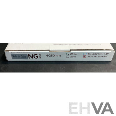 Full Spectrum Eye Protection Ceiling Light - White /Two-tone 8W+8W - Lot of 9