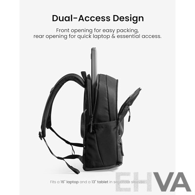 Tomtoc 16-inch Laptop Backpack - Black - Lot of 5 - Estimated Total $700