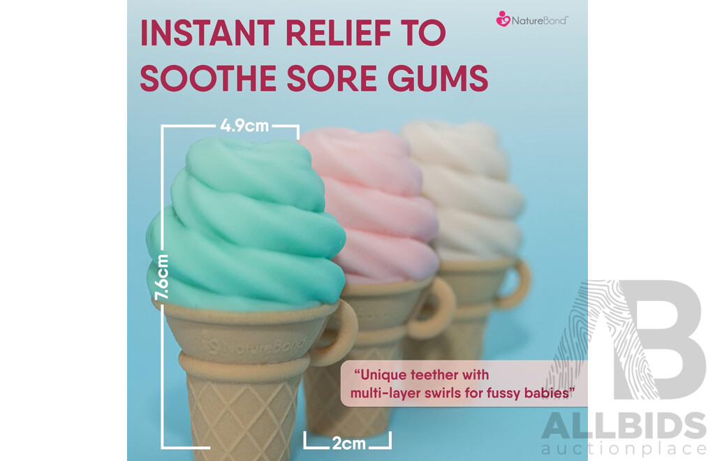 NatureBond Baby Food Feeder/Fruit Feeder Pacifier & Silicone Baby Teether (Green, Vanilla, Chocolate) - Lot of 60  - Estimated Total RRP $1,167