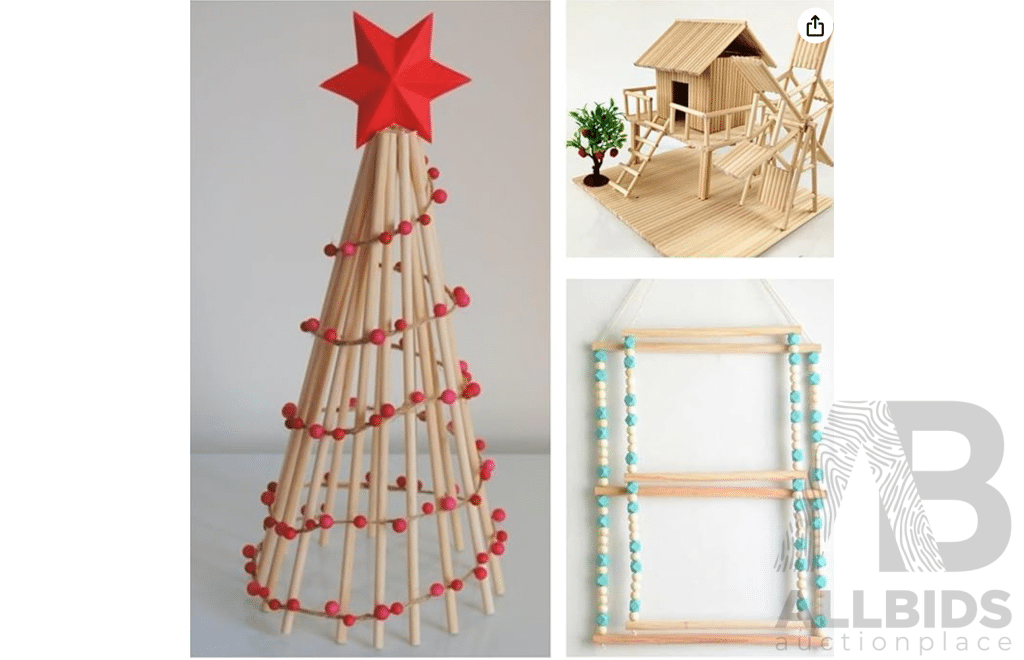 Multi-Purpose Wooden Dowel Rods 730 X 21.2mm - Lot of 74