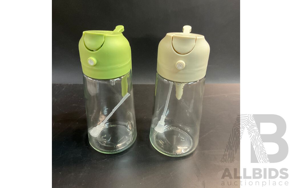 Six of Multifunctional Oiler 470ML for Kitchen, Cooking, BBQ, Air Fryer, Salad, Frying, Baking & 1x Garlic Press