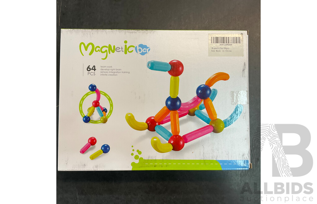 MAGNETIC BAR 64pcs - Lot of 9