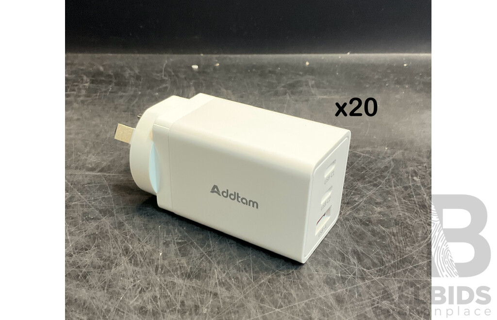 Addtam 67W Multi Port GaN Charger - Lot of 20