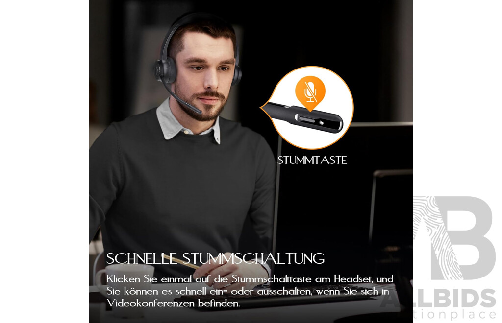 EKSA H16 Wireless Headsets with Microphone - Lot of 4 - Estimated Total RRP $ 360