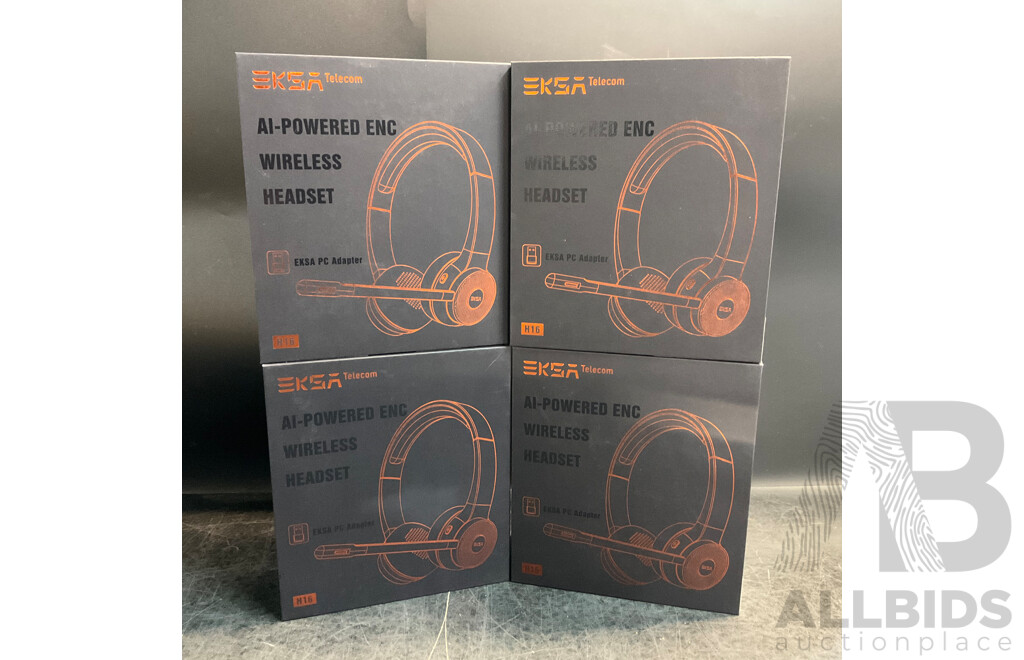 EKSA H16 Wireless Headsets with Microphone - Lot of 4 - Estimated Total RRP $ 360