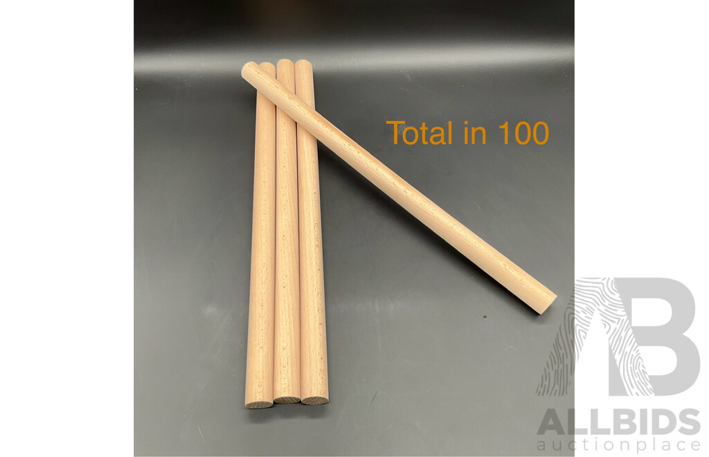 Multi-Purpose Wooden Dowel Rods 400X 21.2mm - Lot of 100