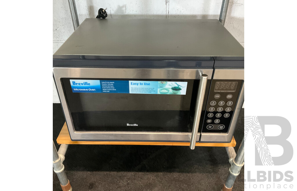 Custom Work Bench with Lumina 34L Rotisserie Oven & Breville BM0300 Microwave & Philips HD9220 Airfryer
