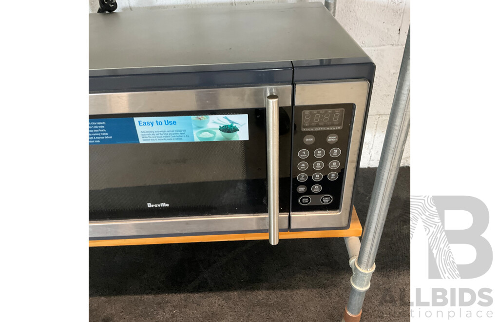 Custom Work Bench with Lumina 34L Rotisserie Oven & Breville BM0300 Microwave & Philips HD9220 Airfryer