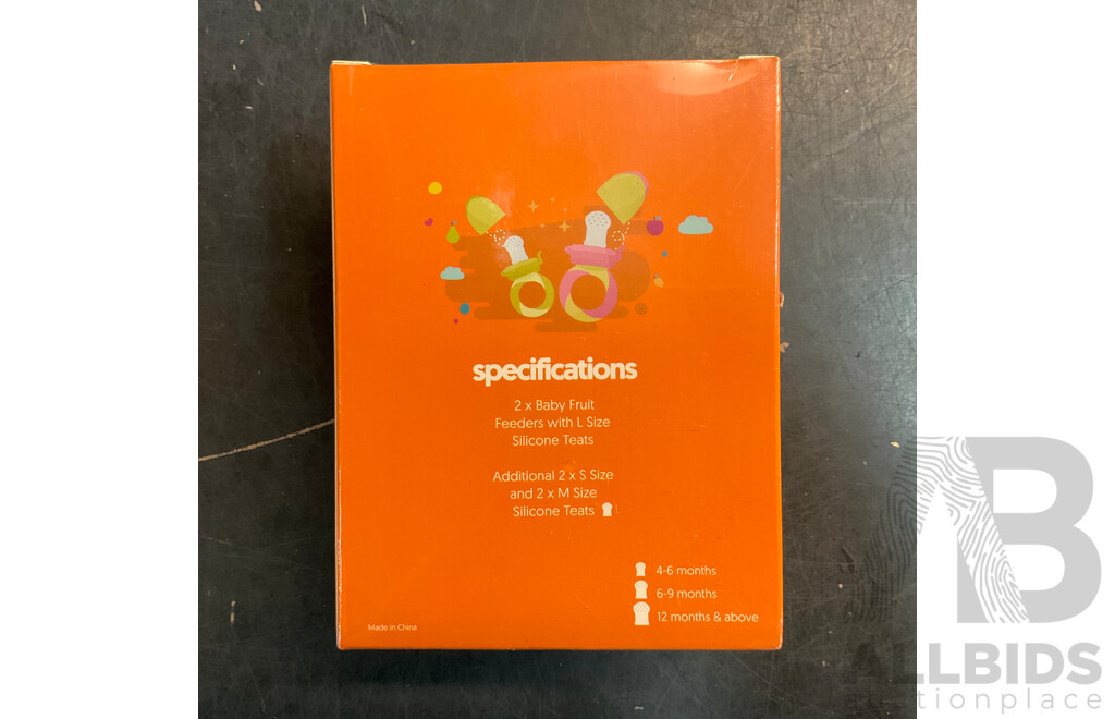 NatureBond Baby Food Feeder/Fruit Feeder Pacifier (Sunshine Orange Lemonade Yellow) - Lot of 76 - Estimated Total $ 1,672