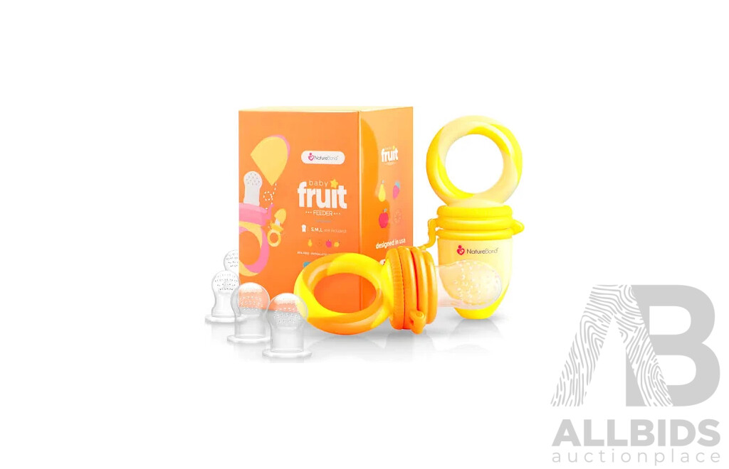 NatureBond Baby Food Feeder/Fruit Feeder Pacifier ( Pink Peach) & Silicone Baby Teether  (Green, Vanilla, Chocolate)  - Lot of 46  - Estimated Total RRP $895