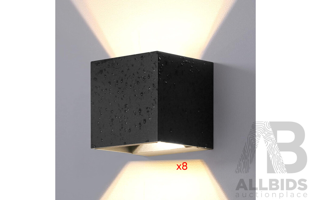 LED Up& Down Outdoor Wall Lights 10W 3200K Warm White - Lot of 8