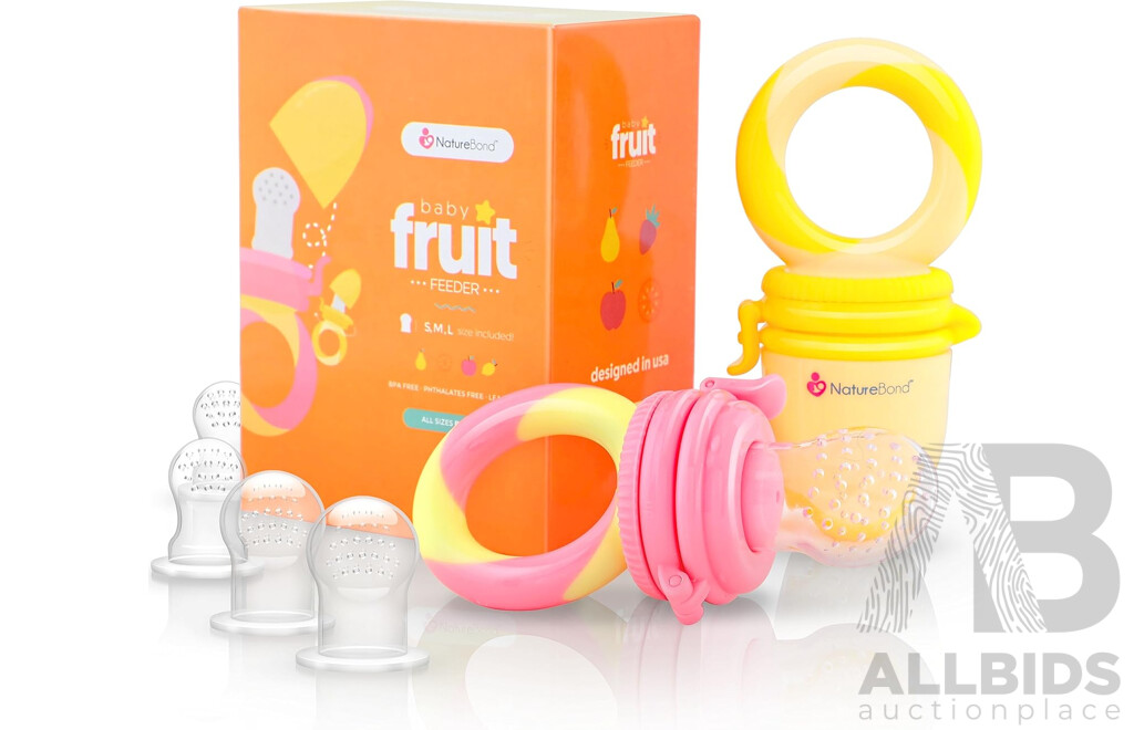 NatureBond Baby Food Feeder/Fruit Feeder Pacifier (Peach Pink) - Lot of 72 - Estimated Total ORP $1,584.00