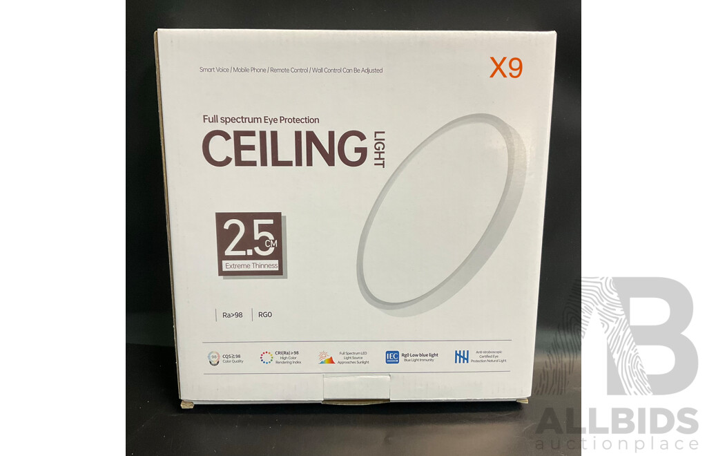 Full Spectrum Eye Protection Ceiling Light - White /Two-tone 8W+8W - Lot of 9