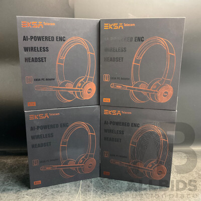 EKSA H16 Wireless Headsets with Microphone - Lot of 4 - Estimated Total RRP $ 360